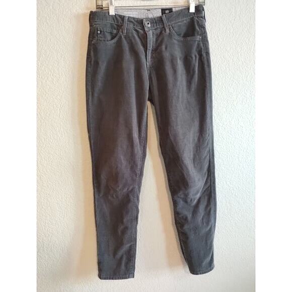 AG Adriano Goldschmied NEW Gray Stevie Slim Straight Ankle Corduroy Pants 26R - Picture 4 of 11